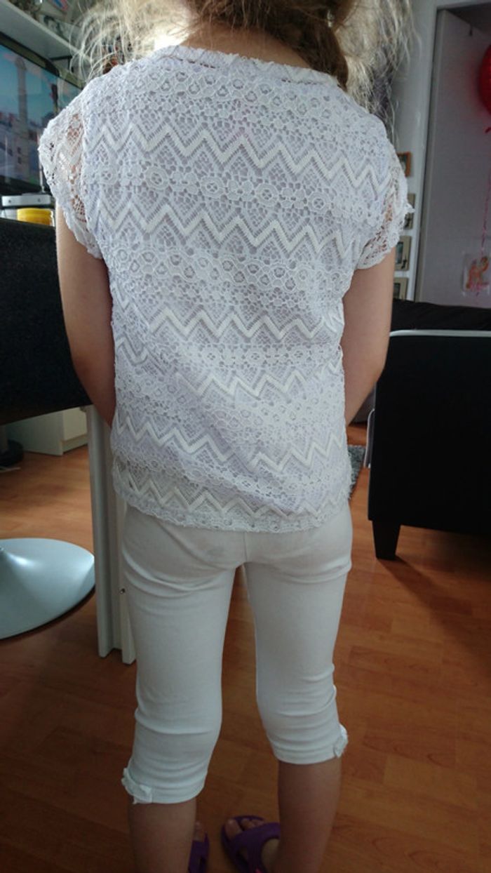 Tee-shirt blanc 5 ans - photo numéro 2