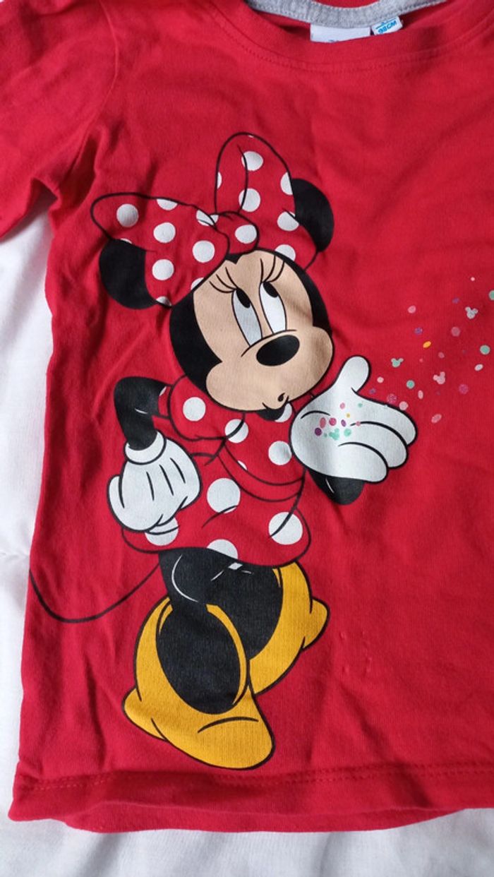 T-shirt rouge minnie bisous - photo numéro 2