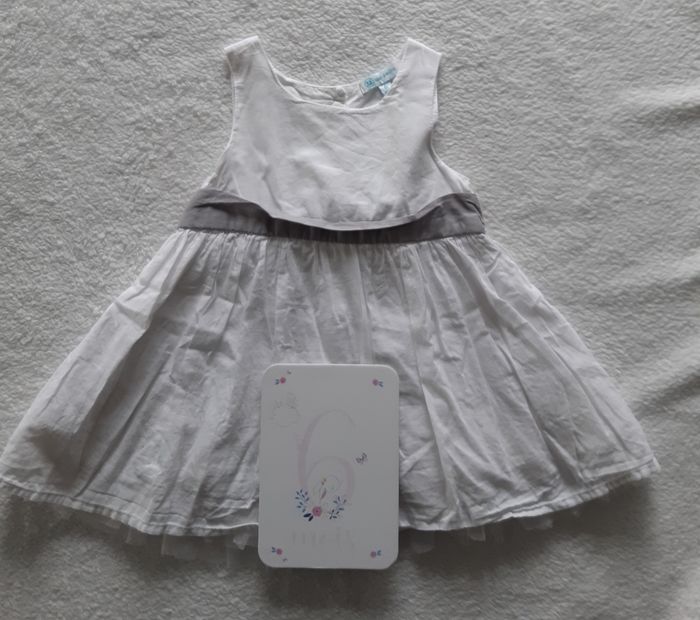 Robe blanche U tout petits 6 mois