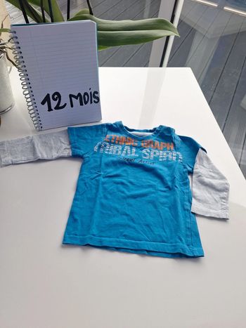 Tee-shirt manches longues 12 mois gemo