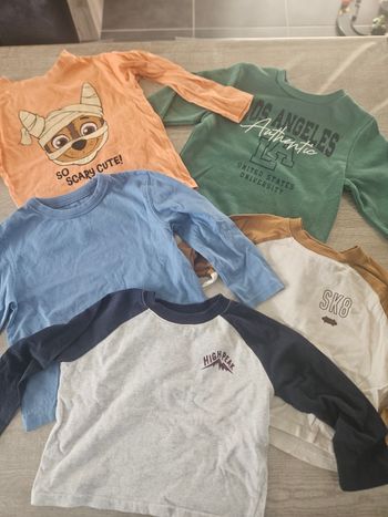 Lot de 5 tee shirt manches longues