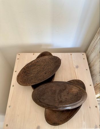 Lot de 4 assiettes ovales en coco