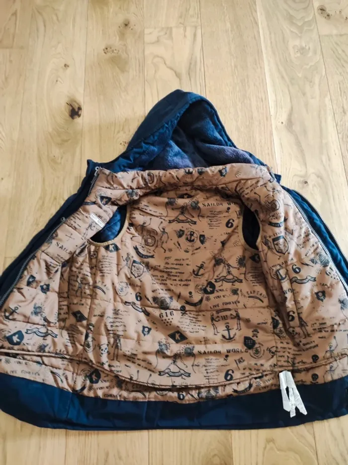 Parka bleu foncé + doudoune - 3 en 1 - 8 ans - photo numéro 8