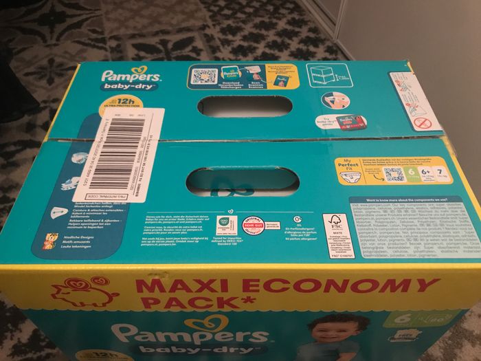 Neuf paquet de couches pampers baby dry taille 6 soit 80 couches - photo numéro 3