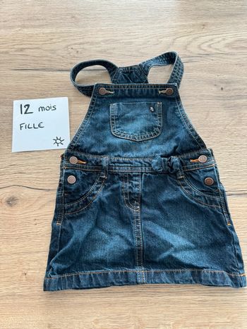 Salopette jeans jupe