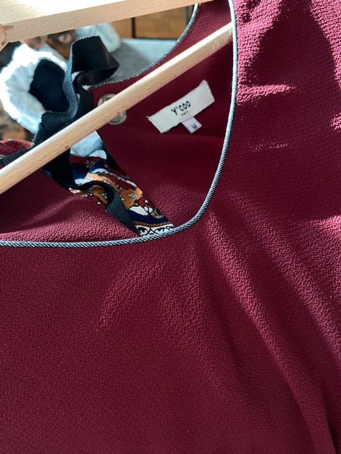 Blouse bordeaux - photo numéro 4