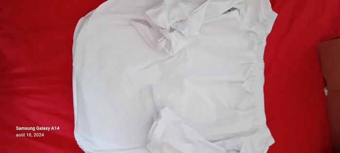 Blouse col elastique manches à nouer blanche femme M justfab - photo numéro 13