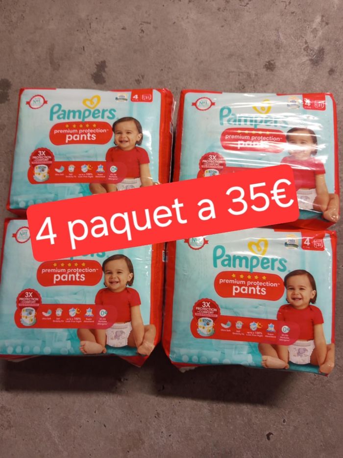 4 paquet de couche pampers premiem protection pants taille 4 a 35€