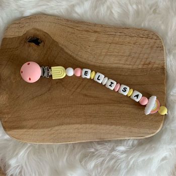 Attache-tétine en silicone personnalisée