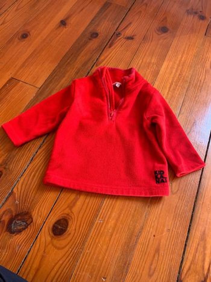 Pull polaire rouge 18mois kid kanai