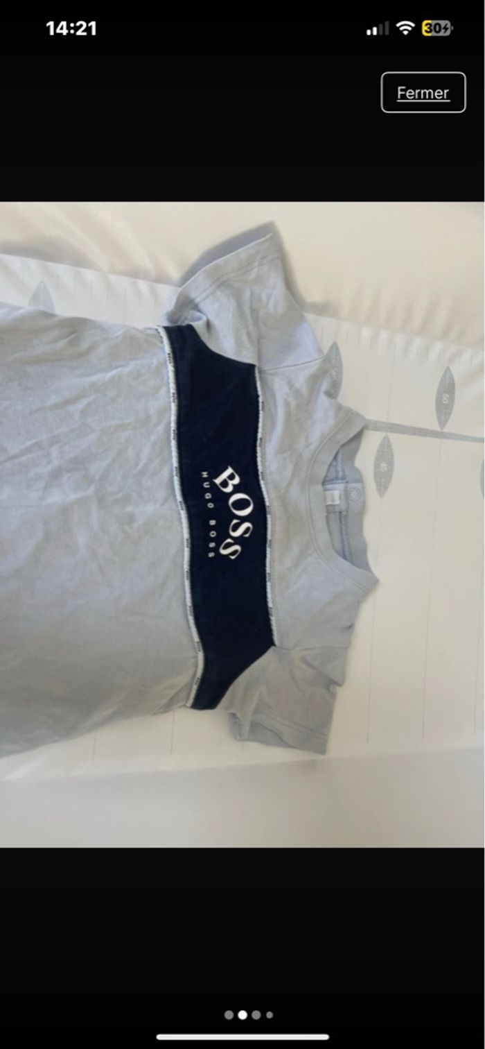 Combi short bebe Hugo boss 9 mois - photo numéro 2