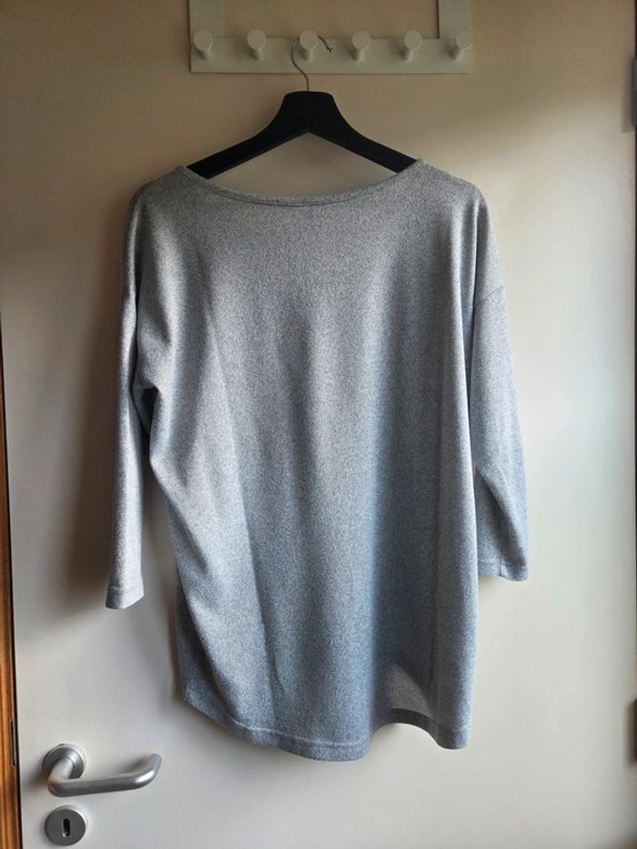 Blouse gris chiné only - taille xs - photo numéro 4