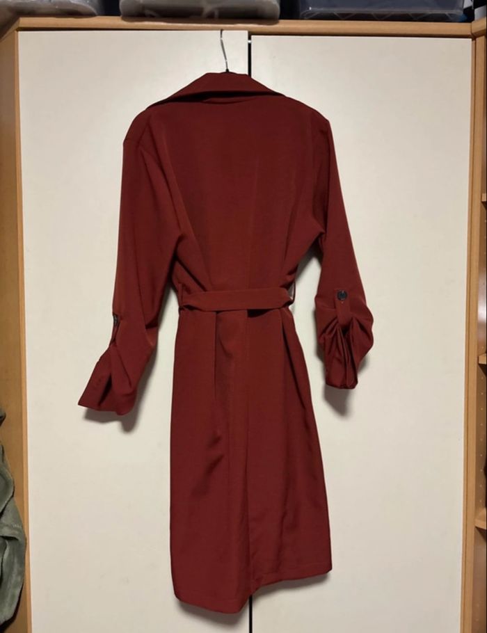 Trench bordeau taille unique - photo numéro 3