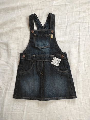 Robe salopette jean foncé Kiabi 24 mois
