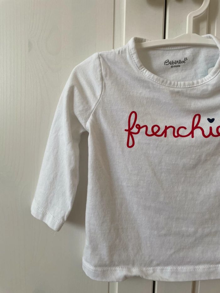 T shirt neuf 6 mois blanc manche longue - photo numéro 2