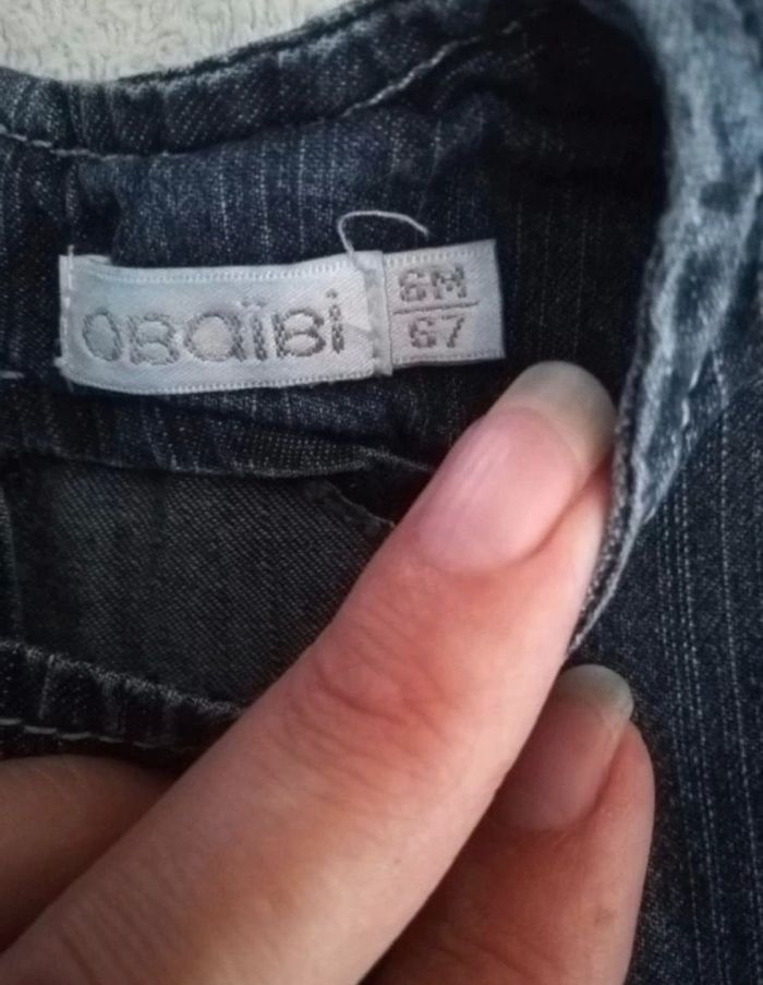 Combinaison jean Obaïbi 6 mois fille - photo numéro 3