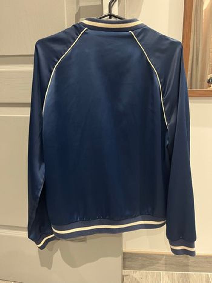 Veste bomber bleu électrique et blanc - photo numéro 3