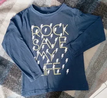 T-shirt manches longues Rock save my life 7/8 ans