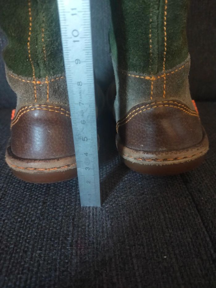 Bottes filles T 31 Arte cuir /daim vert - photo numéro 6