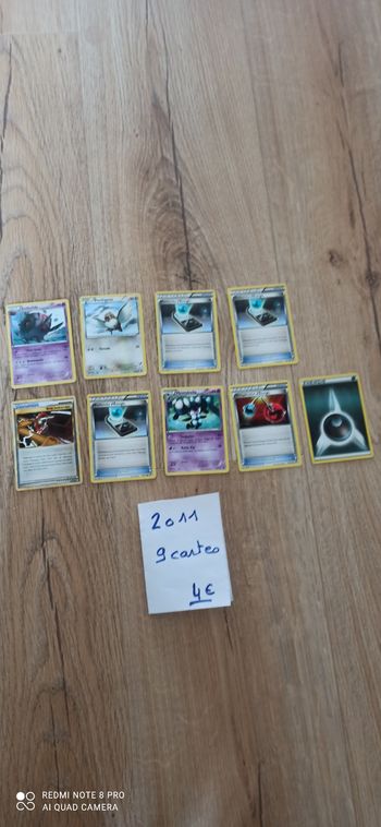 9 cartes pokemon 2011
