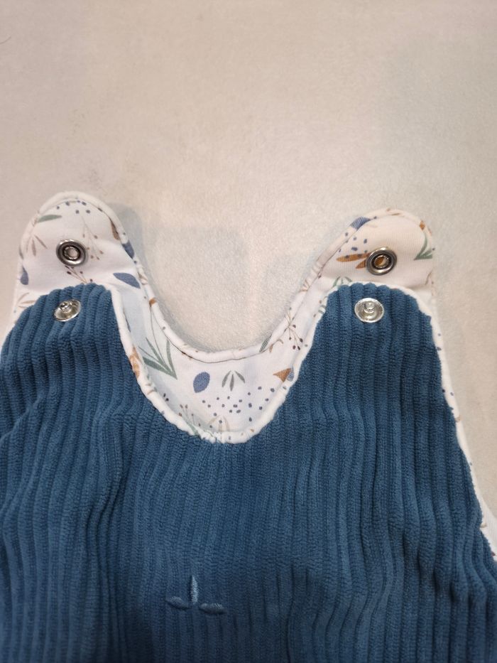 Gigoteuse bleu en velours côtelé, Domiva, Tog 2, 0-6 mois - photo numéro 3