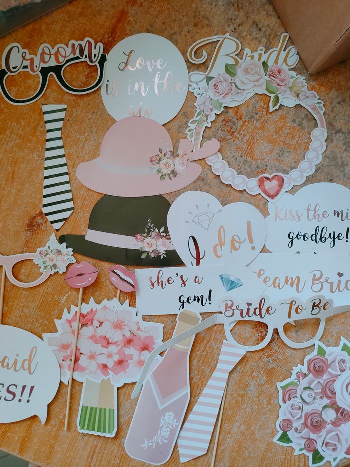 Lot d'accessoires pour photobooth