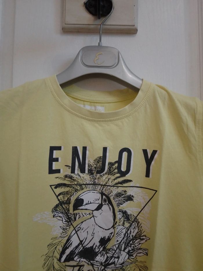 T-shirt jaune "Enjoy The Tropics" T.12 ans - In Extenso - photo numéro 5