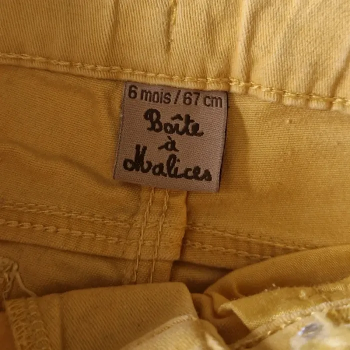 Magnifique jeans moutarde - Boite à Malices - Taille 6 mois - photo numéro 4