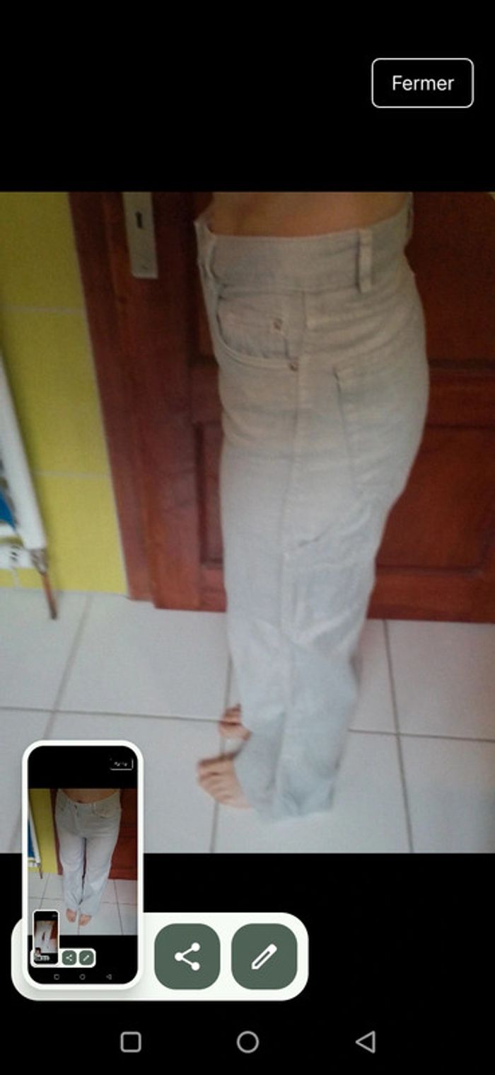 Pantalon large femme vert clair Pimkie - photo numéro 5