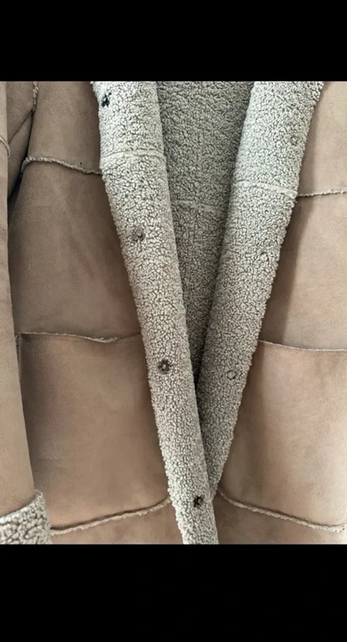 Manteau long chaud Street One style peau lainée – Taille 42 - photo numéro 4