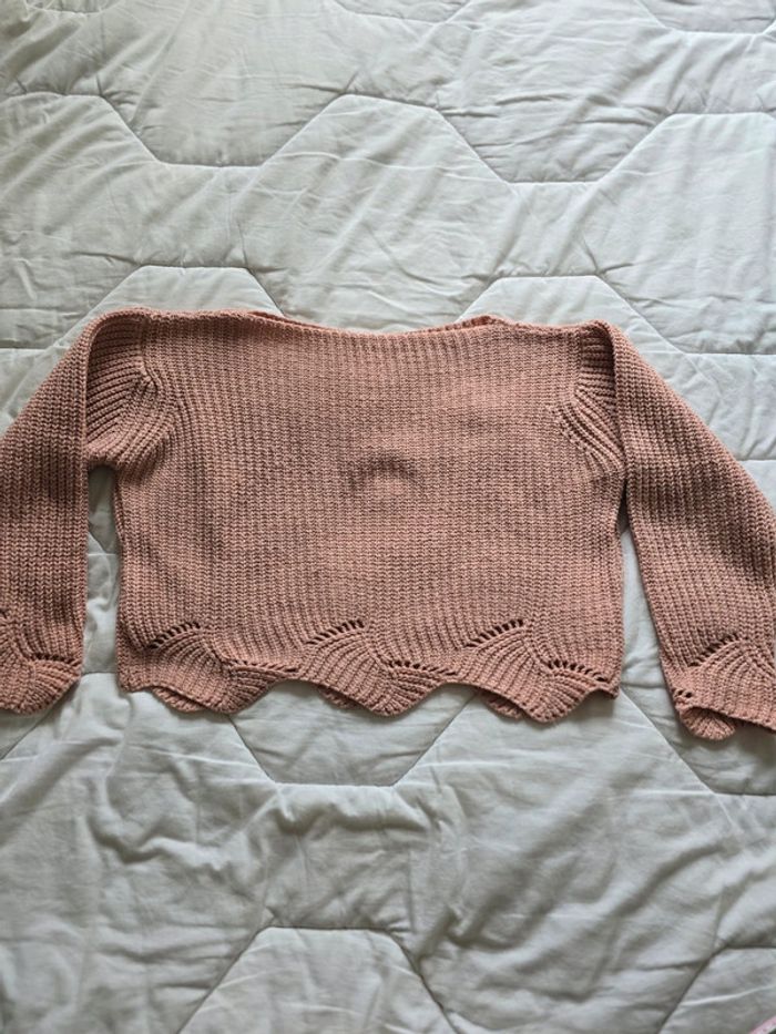 🌟 Pull col ras du cou large rose pastel femme - Taille XL 🌟 - photo numéro 2