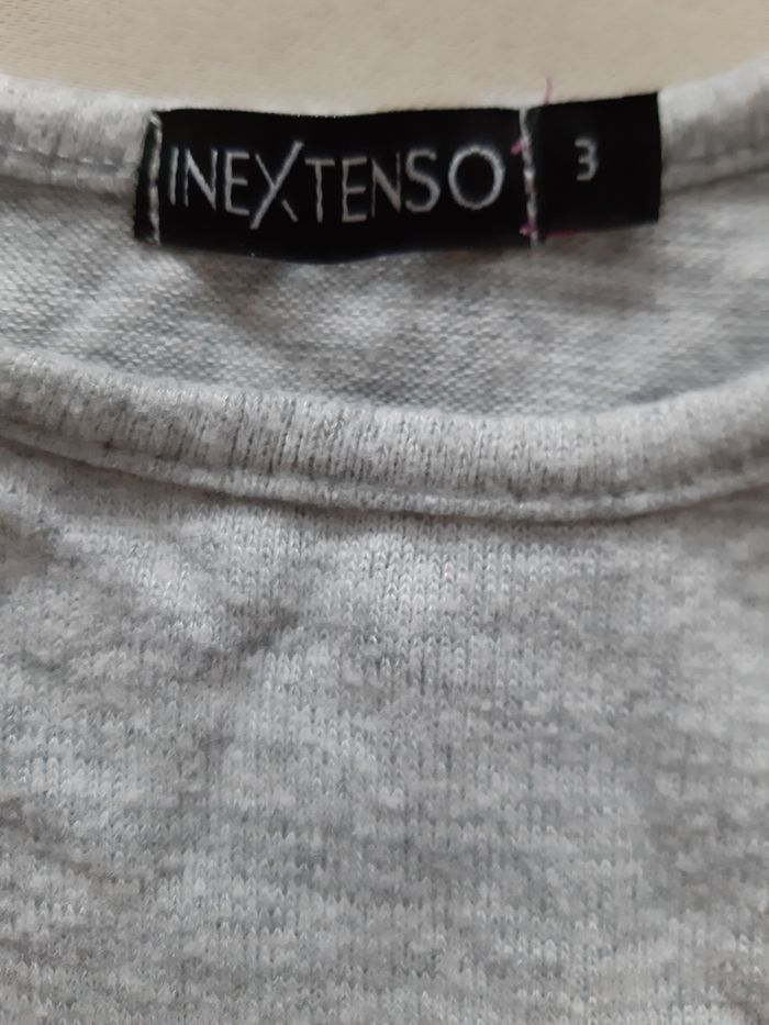 pull gris léger (mi-saison) fille - cœur - in extenso - 3 ans - photo numéro 4
