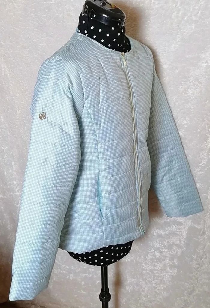 Doudou ou veste matelassée bleu ciel blanc Nathalie Andersen by Damart - photo numéro 3