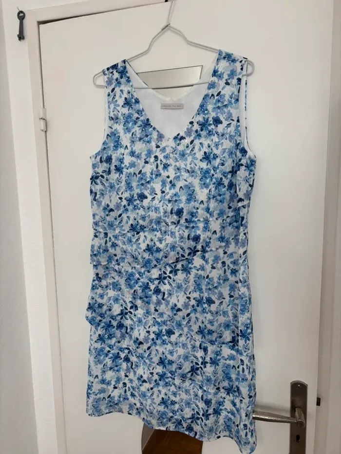 Robe à fleur bleu T40