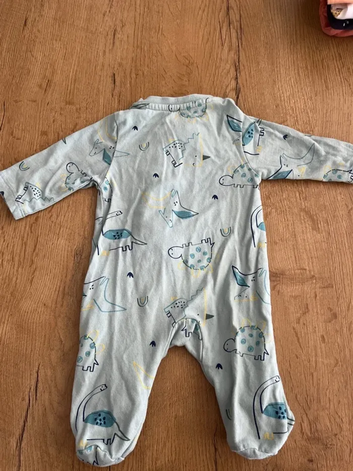 Pyjama grenouillère 1 mois coton dinosaure - photo numéro 3