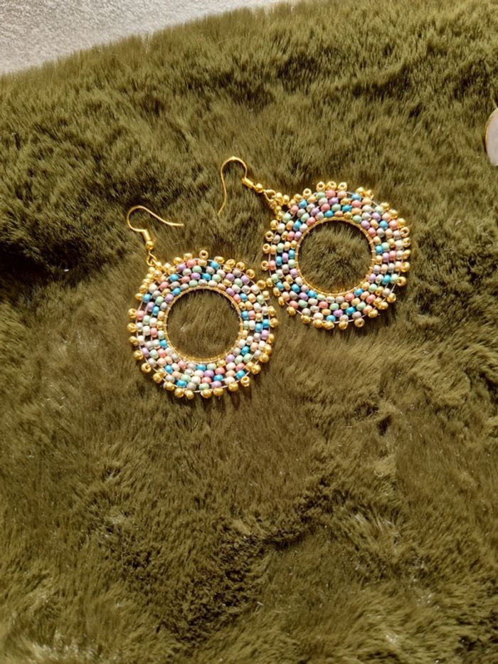 Boucles d'oreilles perle neuve