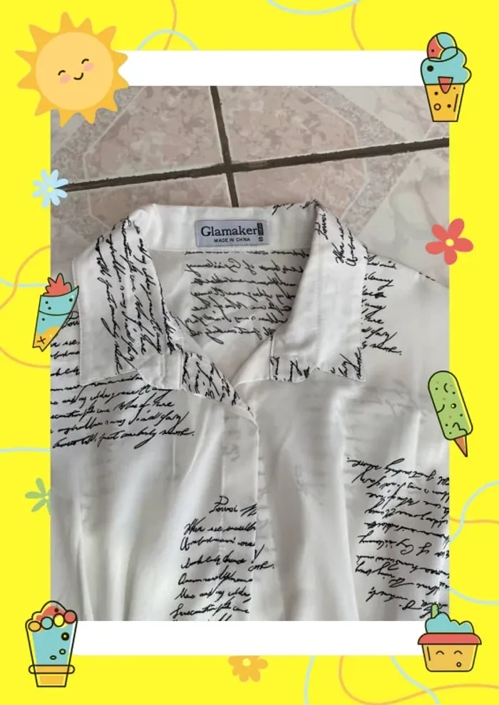 Robe chemise S 36 imprimé lettres - photo numéro 5