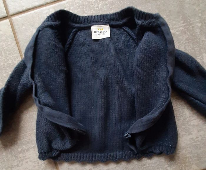 Gilet zippé fille tape à l'œil 3mois - photo numéro 2
