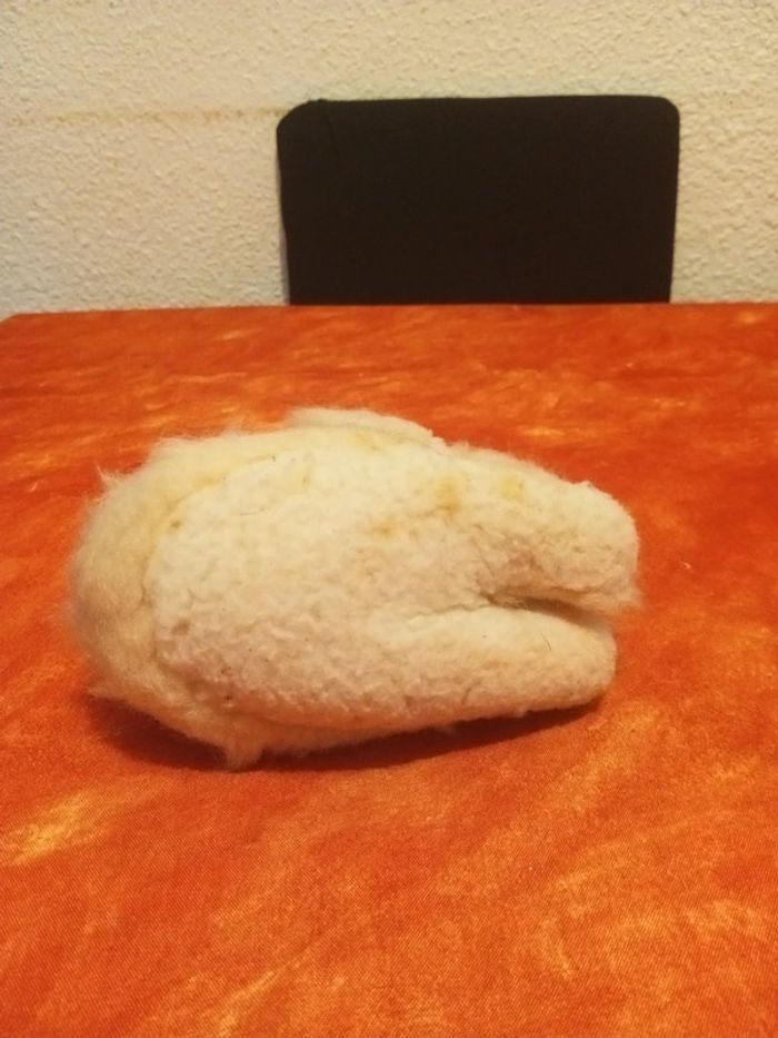 Rare Lapin beige grelot vintage, 18 cm - photo numéro 7