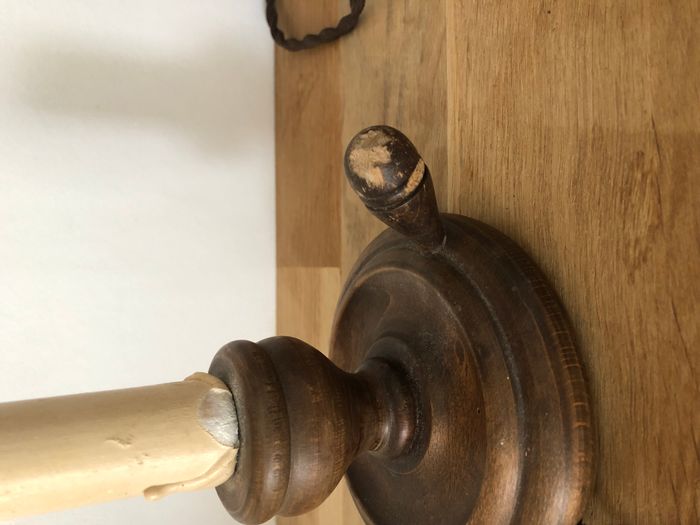 Lot de deux anciennes lampes bougeoirs à restaurer - photo numéro 7