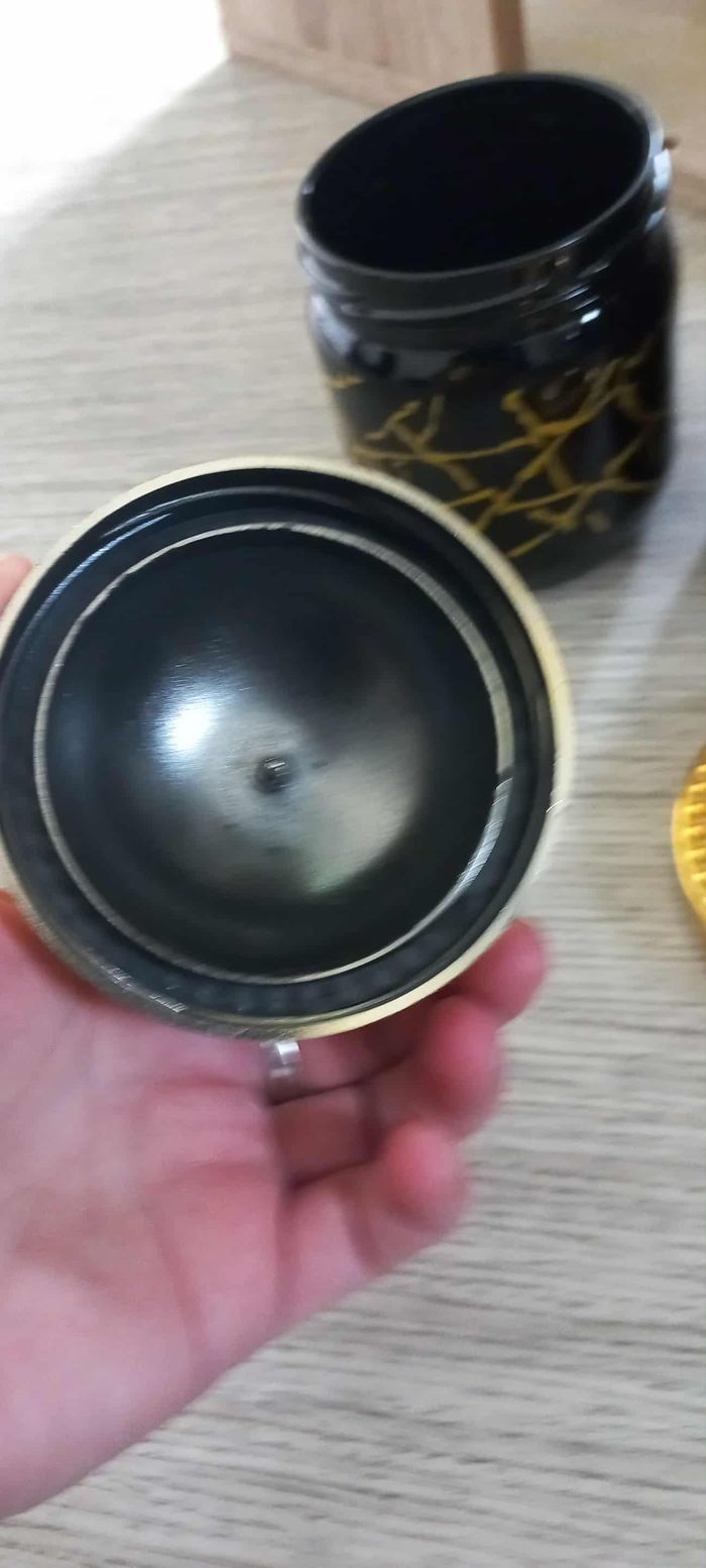 2 pots à épices ou autres  noir et dore - photo numéro 5