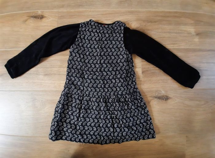 Robe courte noire/blanc hiver avec sous pull IKKS 5 ans - photo numéro 4