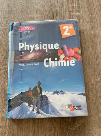 Livre physique et chimie 🥰 seconde