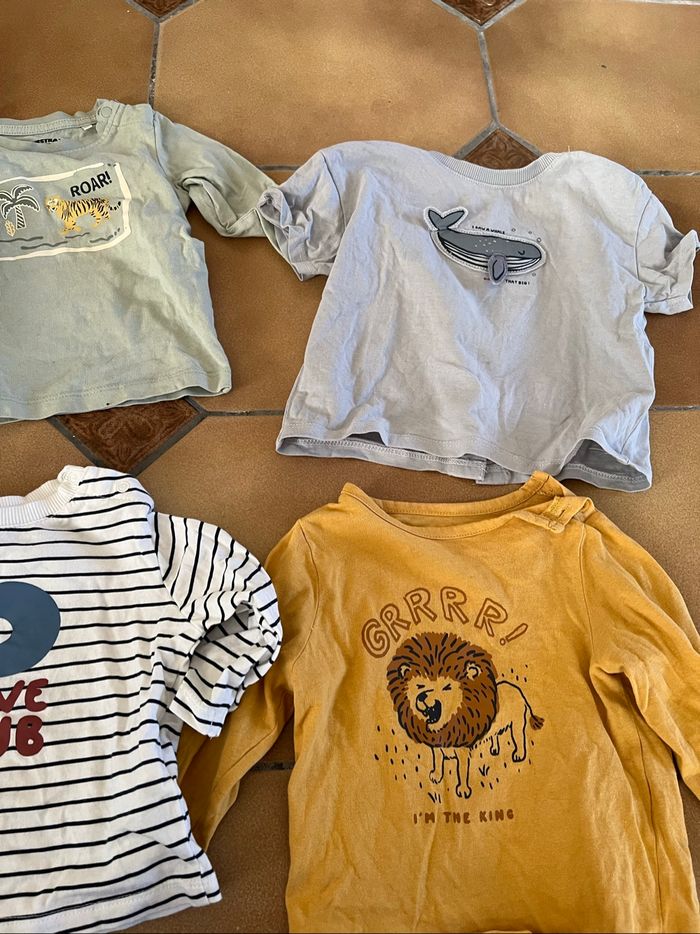 Lot 5 t-shirt bébé 6 mois - photo numéro 4