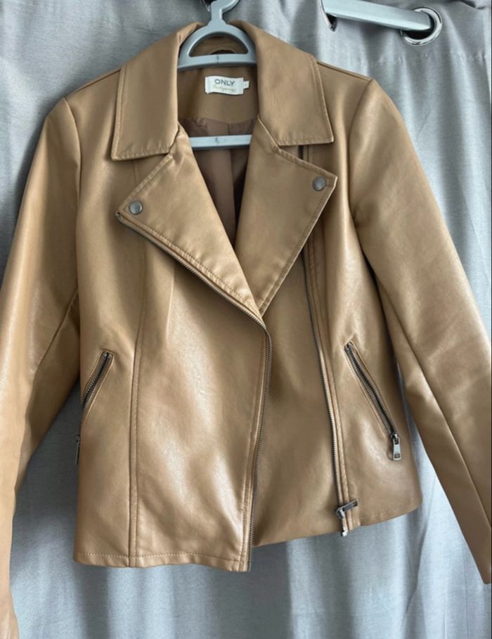 Veste simili cuir marron 36