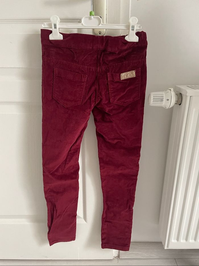 Pantalon velours bordeaux (10A) - photo numéro 2