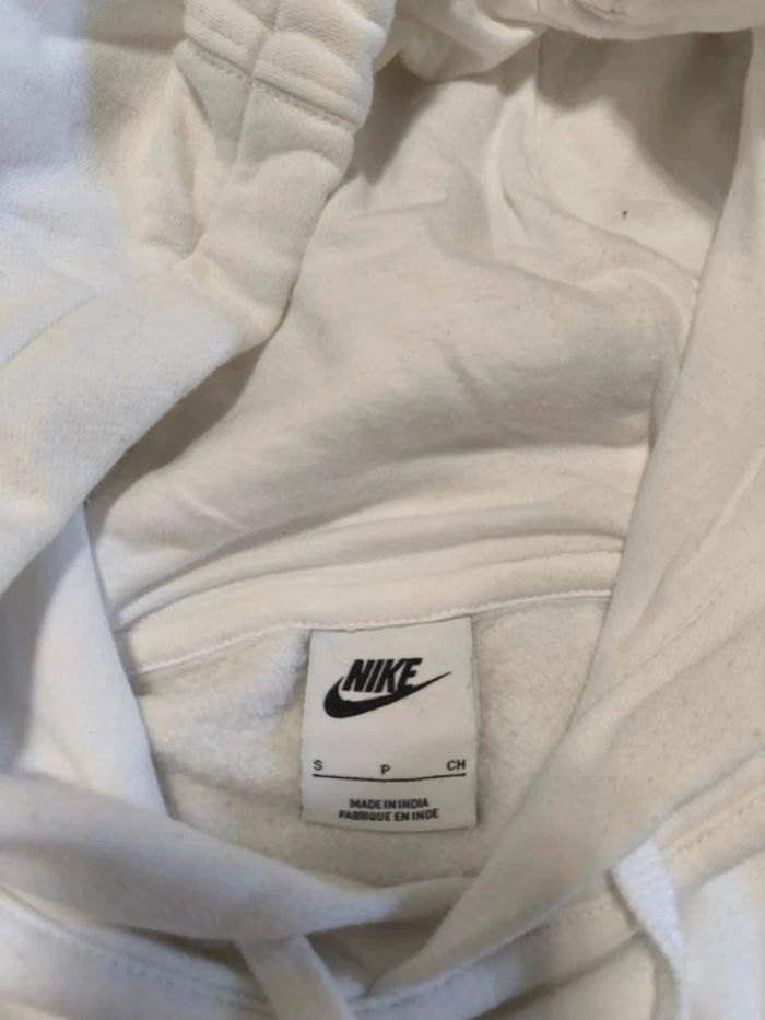 Sweat à capuche Nike - Blanc - Logo Brodé - Taille S - photo numéro 5