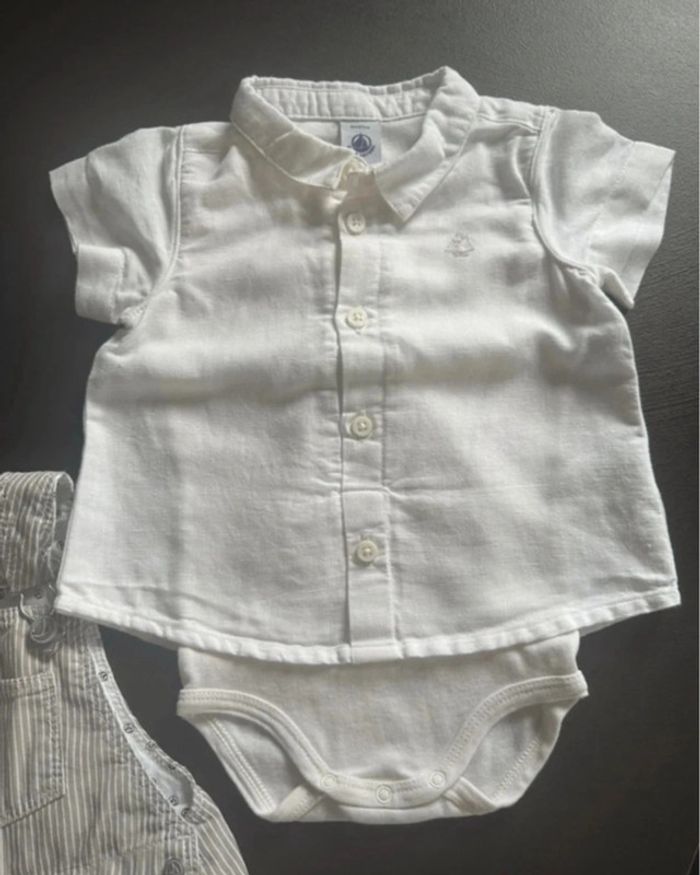 Ensemble body salopette garçon Petit Bateau 6 mois - photo numéro 2