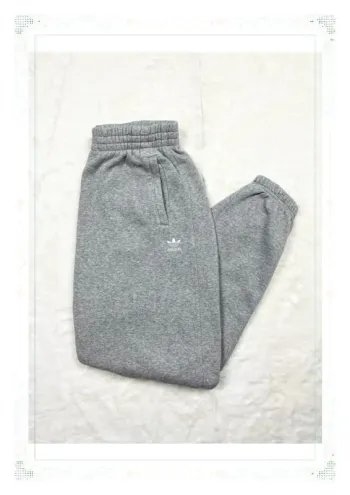 Jogging molleton Adidas gris coupe large - Taille S - Femme
