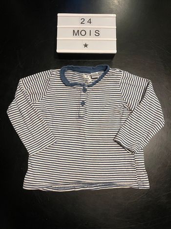 Teeshirt manches longues marinière 24M